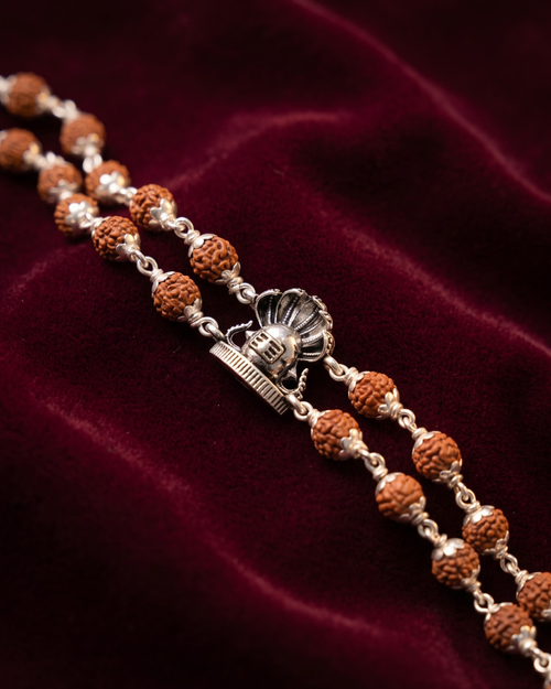 Rudraksha Silver-Tone Bracelet
